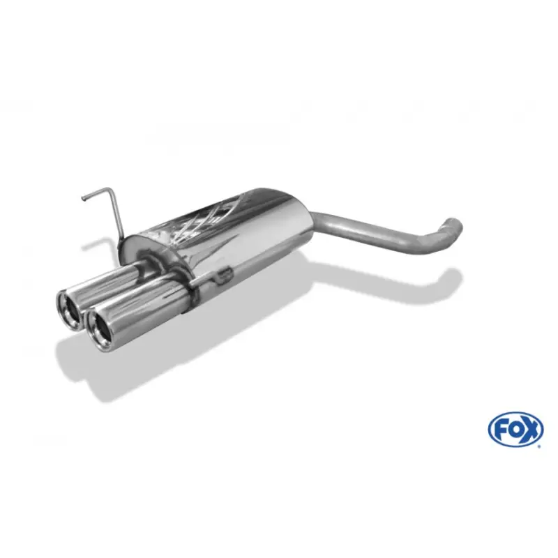 Pouze Dnes Fox Sportauspuff koncový tlumič výfuku s koncovkou 2x80 Typ 13 pro Mercedes třída C 202 s motorem 1.8, 2.0, 2.0 D, 2.0 K, 2.2, 2.2 D, 2.3, 2.3 K, 2.5 D