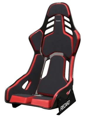 RECARO Podium CF sportovní karbonové skořepinové sedadlo ABE / FIA 8855-1999, povrch černá Alcantara / červená kůže, velikost L Poslední Šance