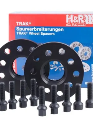 Akce H&R 2 kusy rozšiřovacích podložek typ DR-ABE30 o šířce 15 mm včetně spojovacího materiálu pro Volkswagen Jetta VI 16, barva černá