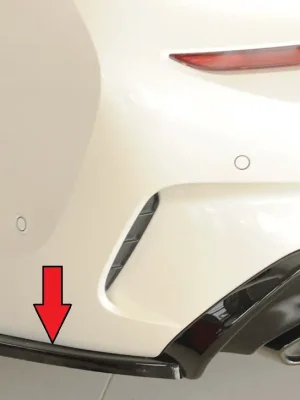 Aktuální Rieger spoiler pod zadní nárazník na levé straně pro BMW řada 3 G21 touring r.v. 03/19-06/22, plast ABS lakovaný do černé lesklé barvy