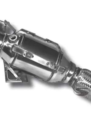 Nakupujte Hned HJS downpipe 63,5 mm včetně katalyzátoru 200 cpsi pro Ford Fiesta ST, emisní norma Euro 5, mk3, 1.6, 134kw (JTJA, JTDB, JTJB, JTJC)