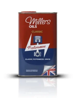 Špičkový polosyntetický motorový olej Millers Oils Classic Pistoneeze 10w-30, objem 1l Značkový