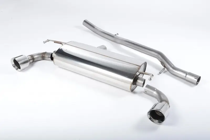 Top Prodej Milltek Sport výfukový systém cat-back bez rezonátoru (hlasitější) pro Volkswagen Golf Mk4 R32 3.2 V6 4WD 2002-2005, GT-100 leštěné koncovky, typ koncovek GT-100 leštěné