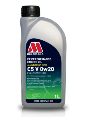Koupit Online Plně syntetický motorový olej Millers Oils EE Performance C5 0W-20 s technologií NANODRIVE, objem 1 litr