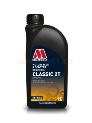 Originální MILLERS OILS Classic2T, minerální olej pro dvoutaktní motory 1l